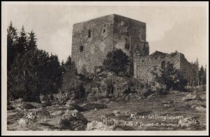 Czech old post card  - Ruine Willinghausen used