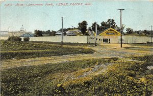 H40/ Cedar Rapids Iowa Postcard 1908 Alamo Amusement Park Rides