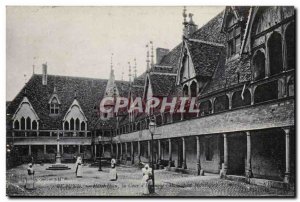 Hospices de Beaune Hotel Dieu Old Postcard the Court & # 39honneur