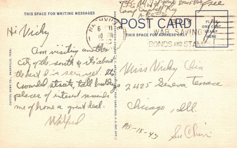 Vintage Postcard 1930's Belle H. Bennett Memorial Scarritt College Nashville TN