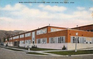 WW2, Linen, Base Admin, Army Air Base, Hill Field, Utah, Old Postcard