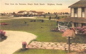 Brighton, Florida KING'S DUDE RANCH c1920s Hand-Colored Albertype Vintage 