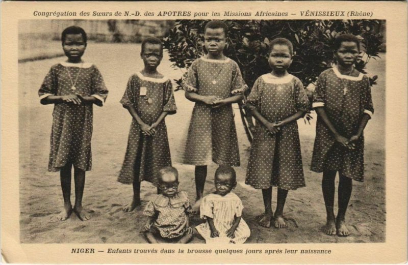 PC ETHNIC TYPES ORPHANS ABANDONED CHILDREN NIGER MISSIONARIES (A23513)