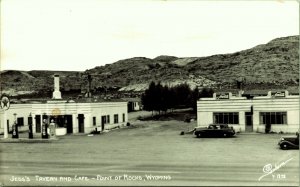 RPPC Jess' Tavern Cafe Point of Rocks Wyoming Real Photo Postcard Sanborn EKC