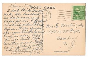 Haddonfield NJ Episcopal Chuch 1948 Vintage Collotype New Jersey Postcard