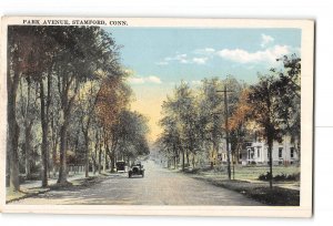 Stamford Connecticut CT Postcard 1929 Park Avenue Street Scene