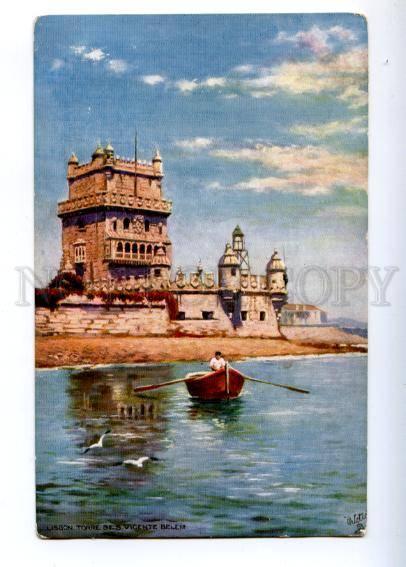 173635 PORTUGAL LISBON Torre de Vicente Vintage TUCK postcard