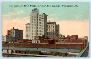 Birmingham Alabama AL View From 21st Street Bridge Postcard