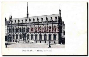 Old Postcard Kortrijk Hotel De Ville