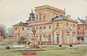 WARSAW POLAND~WILANOW od STRONY OGRODU POSTCARD