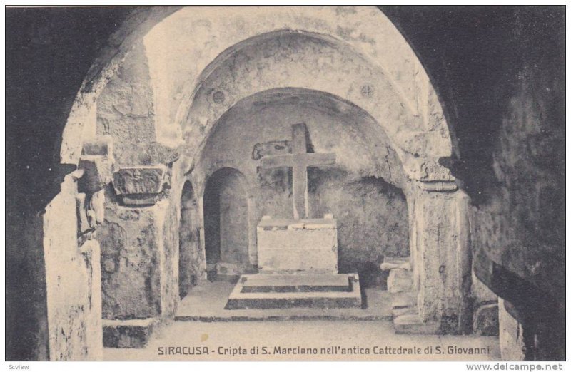 Siracusa , Italy, 1900-1910s : Cripta di S. Marciano