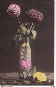 RP; STILL LIFE, 1900-10s; Painted Vase with Chrysanthemums