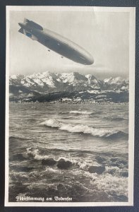 Mint Germany Real Picture Postcard RPPC Hindenburg Zeppelin LZ 129 In Bodensee