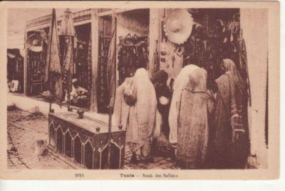 AFRICA   TUNIS / TUNISIA  Souk des Selliers  postcard