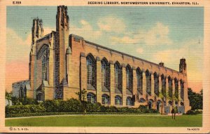 Illinois Evanston Deering Library Northwestern University 1950 Curteich