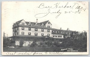 Bar Harbor Maine~Newport House Hotel~C Weller to AE Collins Philadelphia~1906