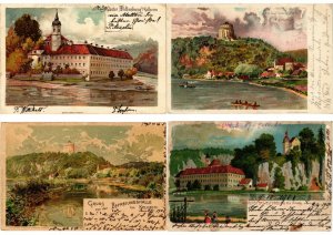KELHEIM GERMANY 13 Vintage LITHO Postcards mostly pre-1910 (L3525)
