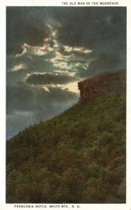 Vintage Postcard Old Man Mountain Franconia Notch White Mountain New Hampshire