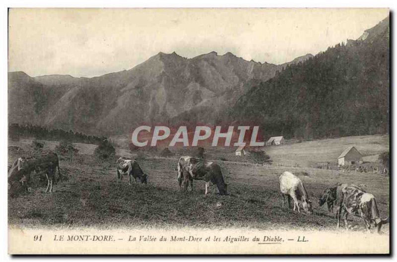 Old Postcard Le Mont Dore The valley of Mont Dore and the hands of the devil ...