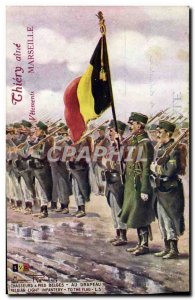 Old Postcard Militaria Hunters has foot the Belgian flag