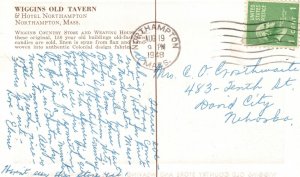 Northampton MA,1948 Wiggins Old Country Store & Weaving House, Vintage Postcard