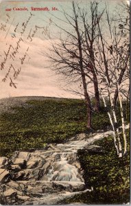 VINTAGE POSTCARD THE CASCADE AT YARMOUTH MAINE PRINTED GERMANY c. 1903-1905