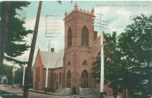 Sherbrooke Quebec Canada Methodist Church 1916  Postcard Used