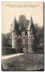 Postcard Old Carrouges Orne Chateau Pavilion of the Chatelet Entree