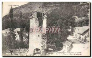 Old Postcard The Road Luz Pyrenees Gavarnie Gedre A La Vieille Tour and (Cave...