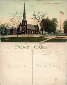 ANTIQUE POSTCARD M.E. CHURCH MIDDLEBURGH N.Y.