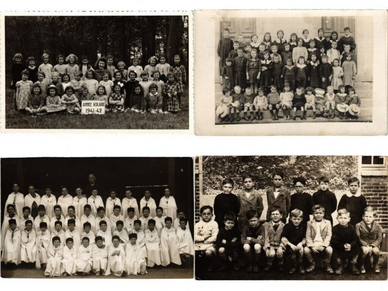 SCHOOL CLASSES FRANCE REAL PHOTO 49 Vintage Postcards Pre-1940 (L6003)