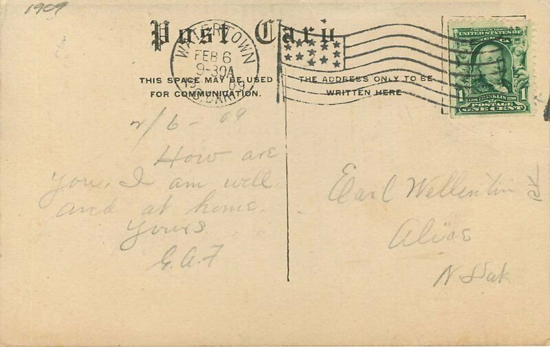 Fishing Lake Kampeska Watertown South Dakota 1909 Postcard 20-13321