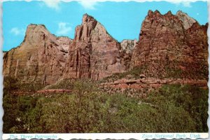 Postcard - The Three Patriarchs, Zion National Park - Utah