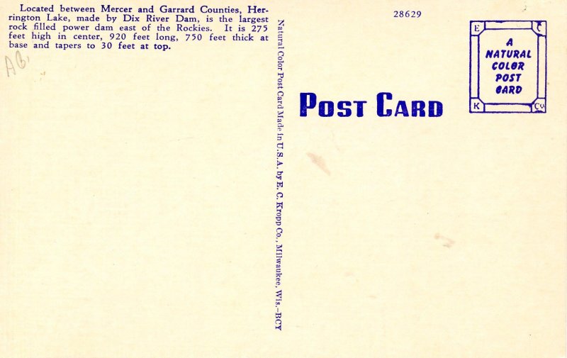 KY - Near High Bridge & Burgin. Dix River Dam