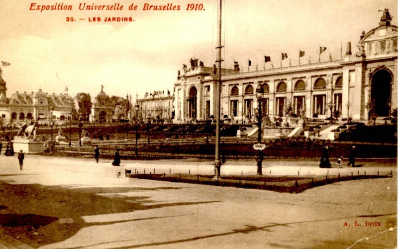 Belgium - Exposition Universelle de Bruxelles, 1910. The Gardens