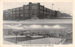 Butte Montana High School and Stadium Vintage Postcard AA54070