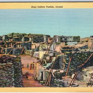 c1950s Oraibi, AZ Hopi Indian Pueblo PC Hopiland Dwelling House Reservation A330