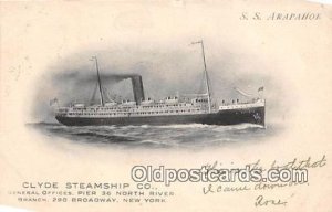 SS Arapahoe Clyde Steamship Co, New York USA Ship 1907 