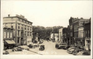 Canton Pennsylvania PA Street Scene Cars Stores Real Photo Postcard