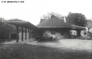 Bennington Vermont Train Station Real Photo Vintage Postcard AA33080