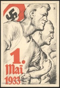 3rd Reich Germany 1933 May Day Tag der Arbeit Labor Day Cover UNUSED 111586