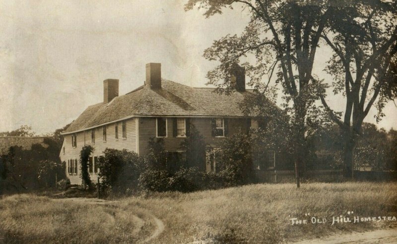 C. 1910 RPPC  Old Hill Homestead, Duxbury, Ma. Postcards P177