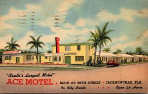 Florida Jacksonville Ace Motel 1952 Curteich