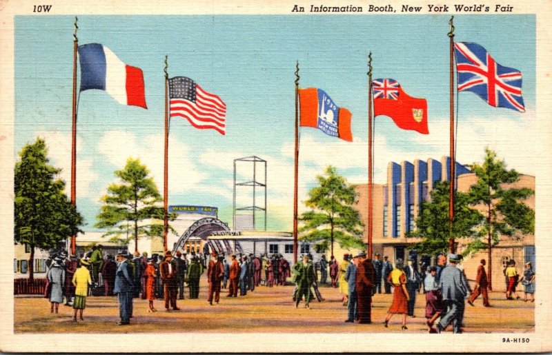 New York World's Fair 1939 An Information Booth 1939 Curteich