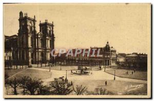 Old Postcard Vitry Le Francois The Cathedral Post And The Caisse D & # 39Epargne