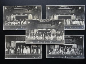 Comic Opera 5 x H.M.S. PINAFORE c1920s RP Postcard by C & S Kestin, Weymouth