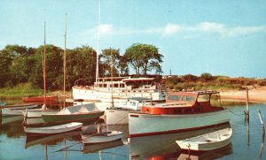 Vintage Postcard Long Island Boating Paradise Seagoing Craft Anchorage NY