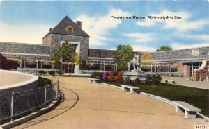 Philadelphia Pennsylvania 1940-50s Postcard Carnivora house Philadelphia ZOO