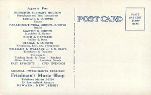 Vintage Multiview Postcard; Friedman's Music Shop, Newark NJ unposted Nice