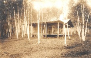 RPPC Deer Farm Camp, Kingfield, Maine Franklin County c1910s Vintage Postcard